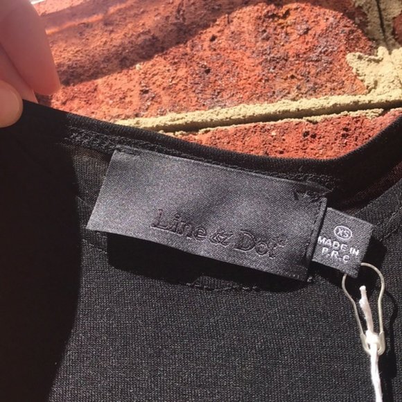 Black Anthropologie Line & Dot Versatile Breezy Tank Top - Picture 5 of 10